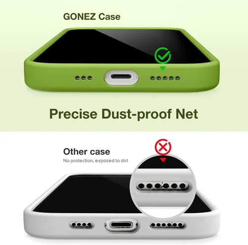 Miniatura 3 de GONEZ Funda magnética para iPhone 14 Pro, compatible con MagSafe, forro de microfibra antiarañazos y protector de pantalla, funda de silicona