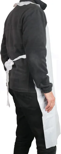 Miniatura 7 de MT Products 2 Mil White Disposable Poly Aprons 46"x28" - Waterproof Plastic Bibs for Cooking, Dishwashing & Art (Bulk)