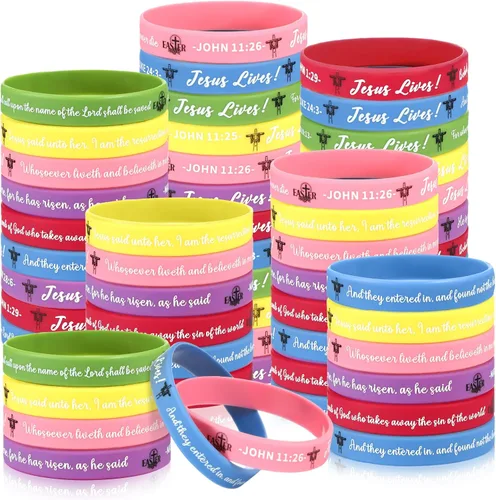 Miniatura 9 de Karenhi 96 pulseras de silicona para concientización sobre el autismo, piezas de rompecabezas de colores, pulsera de silicona para mujeres, regalos