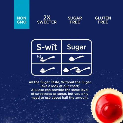 Miniatura 6 de S-WIT Mezcla edulcorante de alulosa con fruta de monje y stevia, 2 veces sustituto de azúcar, cero calorías, apto para dieta keto y diabética