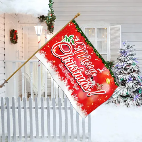Miniatura 2 de NASIAN Banderas de Navidad de 3 x 5 para exteriores, banderas de Feliz Navidad de doble cara para exteriores, bandera de Feliz Año Nuevo, decoración