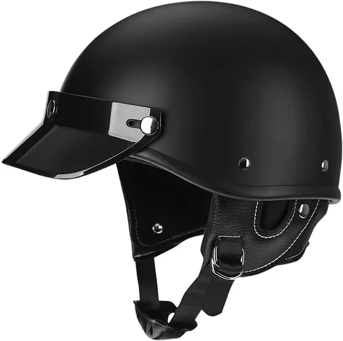 Miniatura 6 de Motorcycle Retro Half Helmet Bicycle Scooter Moped Jet Motorbike Helmet DOT Certified
