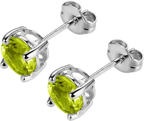 Miniatura 58 de Amazon Essentials Aretes redondos de plata de ley con piedra natal (anteriormente colección Amazon)