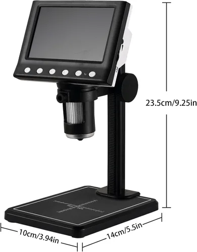 Miniatura 3 de DM7 Microscopio de monedas de 4.3 pulgadas, HD 720P, microscopio digital LCD de 4.3 pulgadas para colección de monedas, lupa de monedas 50X-1000X