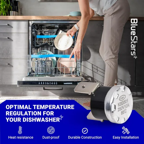 Miniatura 3 de BlueStars 661566 - Termostato de límite alto para lavavajillas, compatible con lavavajillas Whirlpool Kenmore KitchenAid Amana Maytag, sustituye a