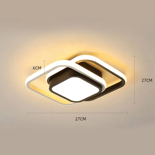 Miniatura 3 de TFCFL Lámpara de techo LED cuadrada de 10 pulgadas, lámpara de techo moderna de 21 W, luces de pasillo, accesorios de iluminación, pantalla acrílica