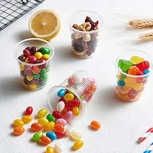Miniatura 4 de Lilymicky - 500 unidades de vasos de plástico transparente de 3 onzas, pequeños vasos desechables para el baño, recipientes de enjuague bucal