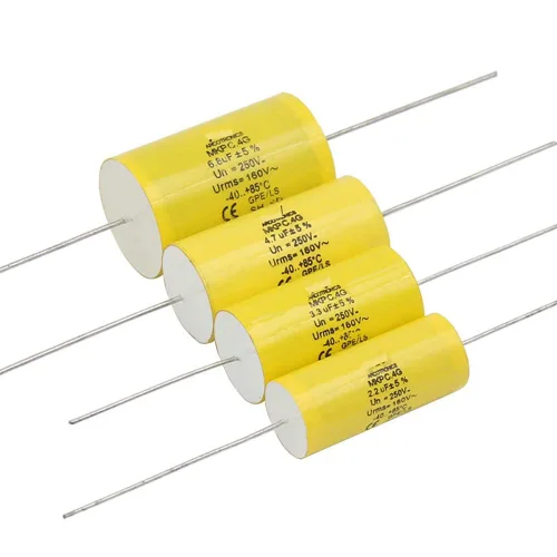 Miniatura 4 de 2 unids 4.7uF 250V Altavoz de audio axial Crossover condensador de película continua 5% Audio Crossover Tweeter Emparejamiento preciso