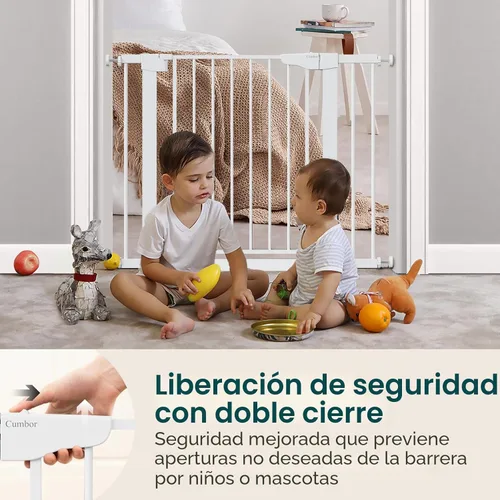 Miniatura 4 de Cumbor Puerta para bebés de 29.7 a 40.6 pulgadas para escaleras, puerta de perro ganadora de los premios Mom's Choice Awards para puertas, puertas