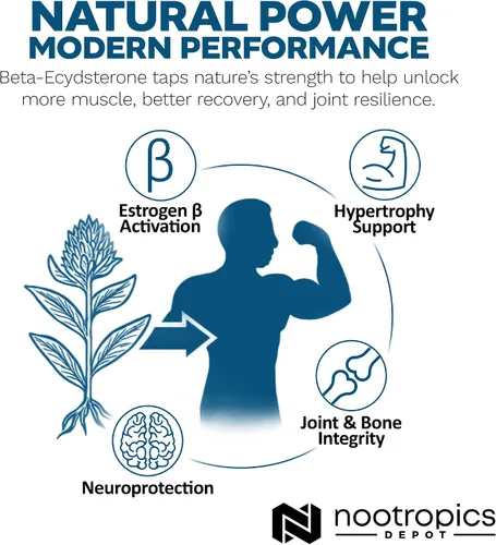 Miniatura 8 de Nootropics Depot Beta Ecdysterona/20-hidroxiecdisona 50% cápsulas 500mg Extracto de cianotis aracnoidea Fitoecdisteroide 30