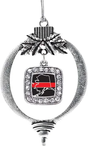 Miniatura 179 de Inspired Silver - Nana púrpura - Adorno de Navidad plateado - Adorno cuadrado para árbol de Navidad con circonita cúbica - Decoración colgante