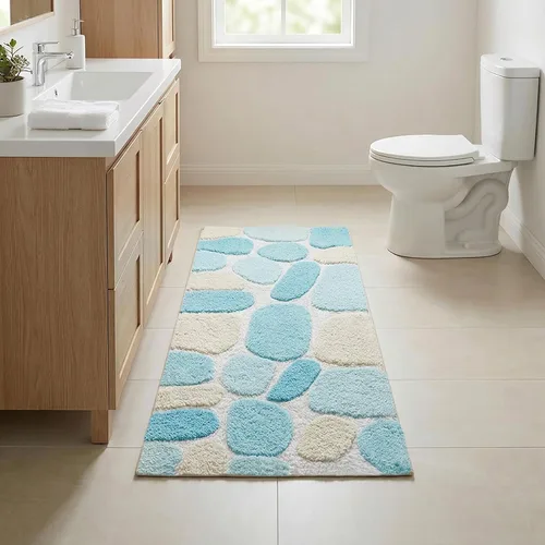 Miniatura 3 de THE BEER VALLEY Alfombra de baño antideslizante de 24 x 60 pulgadas, suave y absorbente, alfombra de baño grande antideslizante para suelos