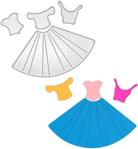 Miniatura 3 de Troqueles de corte de metal para mujer, Navidad, Papá Noel, falda de vestido, plantillas en relieve, molde de plantilla para álbum de recortes