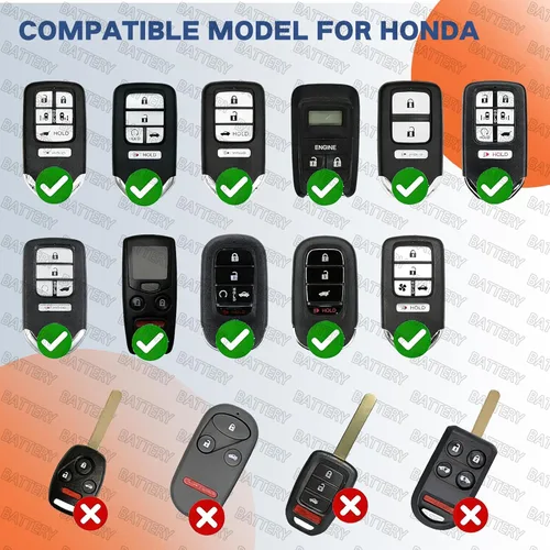 Miniatura 3 de Paquete de 4 baterías de repuesto para llave de automóvil Honda
