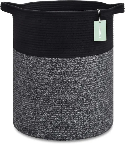 Miniatura 25 de Cesta Extra Grande para Mantas 87L, Cesta para Ropa Sucia, Cesta de Guardería para Bebés para Almacenamiento de Juguetes, Ropa y Toallas, Cesta