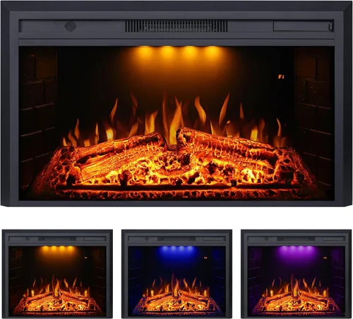 Miniatura 17 de Valuxhome 750 W/1500 W, Hogar eléctrico empotrado en la pared, con sonido a ramas ardiendo