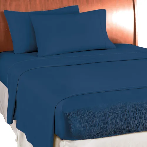 Miniatura 9 de Collections Etc Bed Tite - Juego de sábanas de microfibra suave, incluye sábana encimera, sábana bajera y 2 fundas de almohada, color azul claro