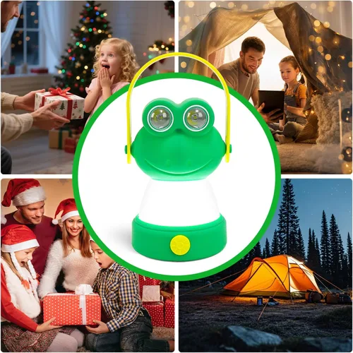 Miniatura 5 de Linterna LED de campamento para niños de 6 años en adelante, luz nocturna alimentada por batería, regalo temático para el día del niño, cumpleaños