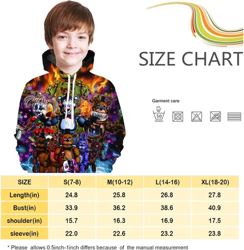 Miniatura 5 de BLYLUXU Youth Hoodie Boys and Girls 3D Printed Pullover Sweatshirt Kids Cartoon Game Sport Hoodie