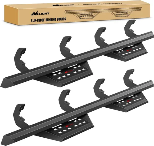 Miniatura 17 de Nilight Estribos para Wrangler JK 2007-2018 y Unlimited de 2 puertas, sistema de doble viga mejorado, escalón lateral, antideslizante, texturizado