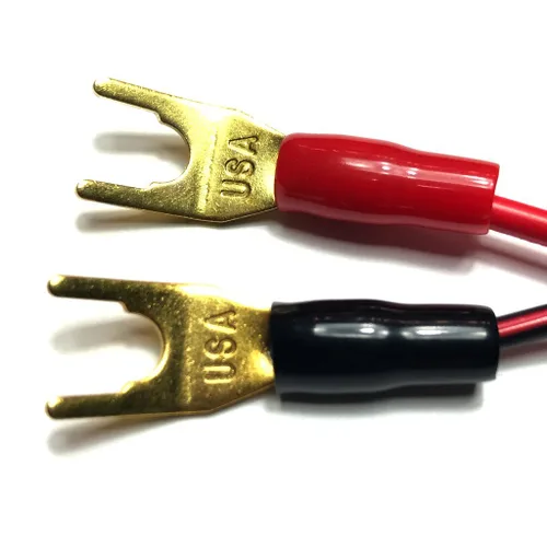 Miniatura 3 de CESS Enchufe de altavoz de horquilla Y Spade Conector de terminal de barrera para poste de encuadernación, paquete de 10