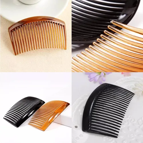 Miniatura 4 de Juego de 24 peines laterales para el cabello, estilo francés, de plástico ligero, 11/25 dientes, accesorios para el cabello para mujeres y niñas