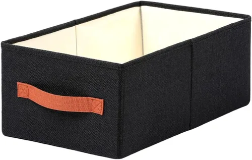 Miniatura 13 de ALYER Organizador de almacenamiento plegable de tela con asas, contenedor para dormitorio, oficina, armario, bebés, guardería, juguetes, libros