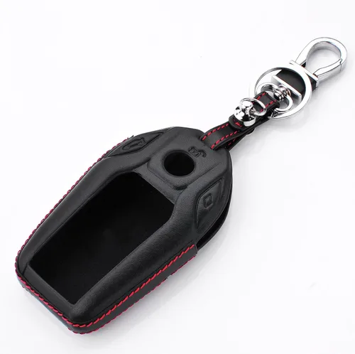 Miniatura 4 de Funda de llave de cuero genuino para BMW Serie 5, Serie 6, GT, Serie 7, 730Li, 740, 740Li, 750Li, 760Li, i8, X3, X4, X5, X6, X7, con pantalla LCD