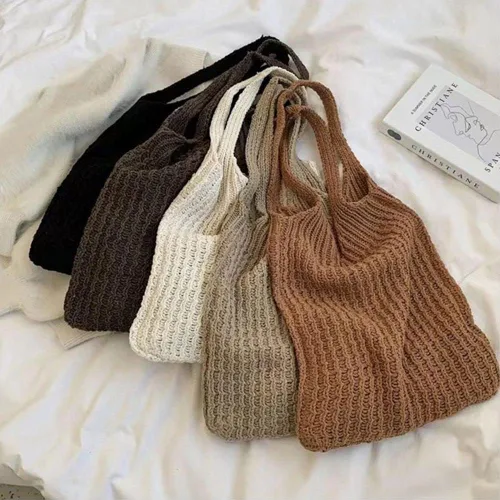 Miniatura 5 de Bolso de ganchillo de la compra de gran capacidad tejido hueco bolso de punto