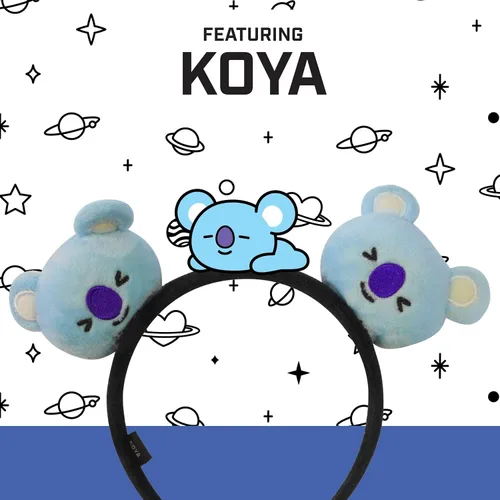 Miniatura 44 de Concept One BT21 LINE FRIENDS - Diadema bordada de felpa 3D para mujer, Chimmy