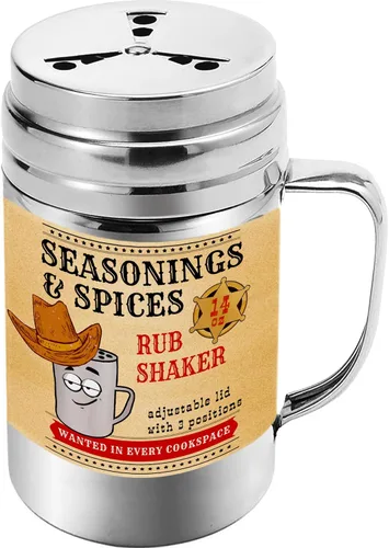 Miniatura 7 de CUSINIUM Coctelera de especias de condimentos de 10 onzas, coctelera para barbacoa en seco, draga de cocina con tapa y mango ajustables