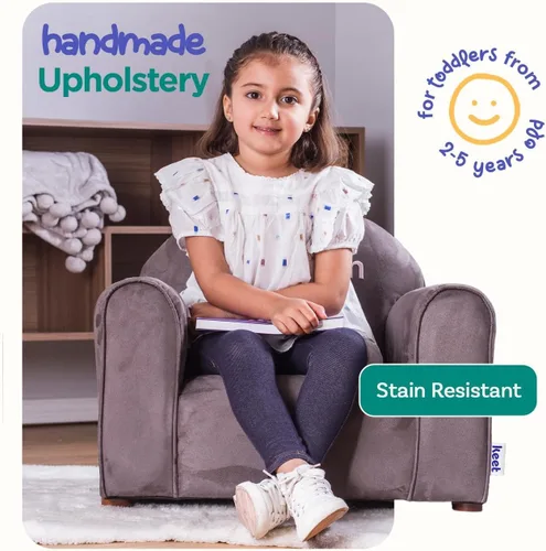 Miniatura 4 de Silla personalizada de cuadros para niños con bordado de nombre personalizado, tela de microgamuza suave, cojín acolchado, marco de madera, de 2 a 5