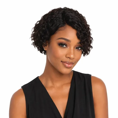 Miniatura 16 de Pelucas de cabello humano rizado profundo, parte lateral, encaje frontal precortado, encaje frontal para usar y llevar, peluca sin pegamento