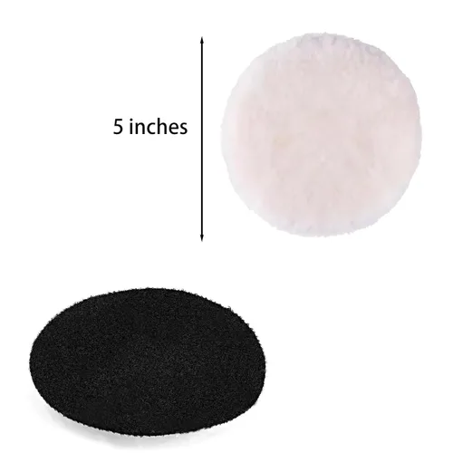 Miniatura 4 de 8 piezas de almohadillas de pulido de 5 pulgadas para almohadillas de pulido orbital de 5" con gancho y bucle de Swagwert
