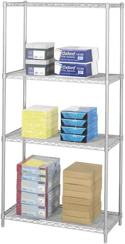 Safco Productos 5285GR Unidad de inicio de estantería de alambre industrial 36 pulgadas de ancho x 18 pulgadas de profundidad x 72 pulgadas de alto