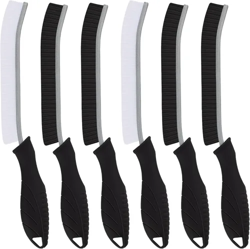 Miniatura 9 de TQRR 3 piezas cepillo de cerdas duras para limpieza de grietas, cepillo de limpieza, cepillo de limpieza para fregadero de cocina, cepillo para Negro