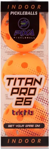 Miniatura 23 de PIXA Titan Pro 26 Pickleball para interiores, aprobado por USAPA, bolas de pickleball duraderas para interiores, rebote constante, vuelo suave, Rojo