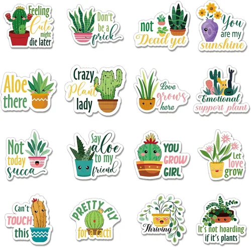 Kanayu 16 imanes de nevera divertidos para plantas, juego de palabras para plantas, decoración magnética para el hogar, cocina, decoración magnética