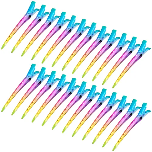 Miniatura 34 de 24 Paquetes de Pinzas Pico de Pato, Bantoye 2.75 Pulgadas Pinzas de Cocodrilo Rizadoras de Metal Antioxidante con Agujeros para Peinado del Cabello