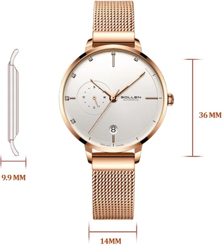 Miniatura 6 de Automatic Watches for Women, Casual Women's Watch, 3ATM Waterproof Women's Wrist Watches, Ideal Gift for Girls & Adults