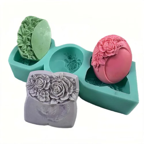 Miniatura 13 de Moldes de silicona para jabón de hoja de ginkgo de 3 cavidades, molde de silicona para jabón natural, vela, cera, fabricación de yeso aromático