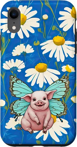 Miniatura 23 de Adorable pig piglet with butterfly wIngs daisy flower sweet Case for iPhone 12 mini