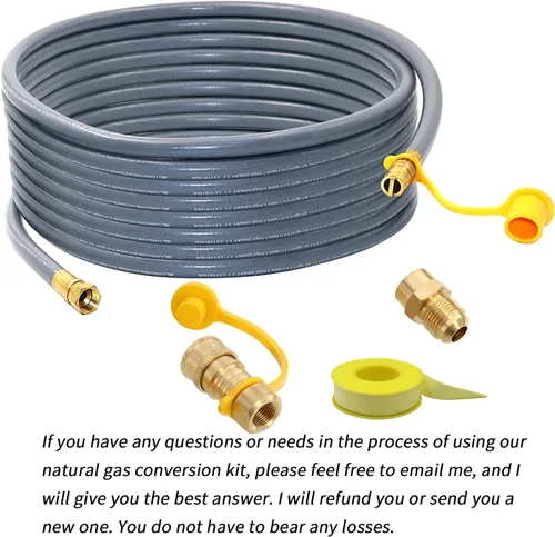 Miniatura 7 de Kit de extensión de manguera de gas natural de propano de 36 pies 1/2 pulgada mejorado con accesorios de conexión rápida para kit de conversión