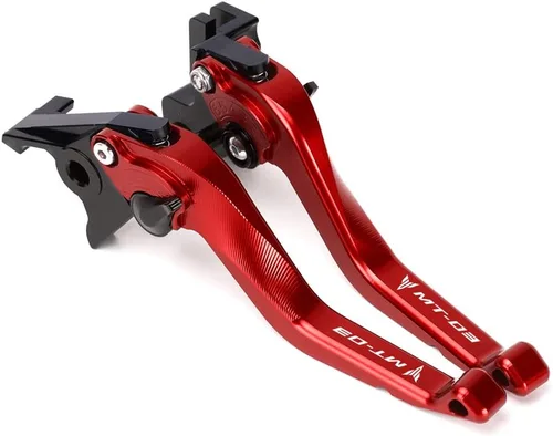 Miniatura 10 de Palancas de embrague de freno corto para motocicleta compatibles con Yamaha MT-03 2018-2022 2023 2024 2025 Palancas delanteras más cortas Manijas
