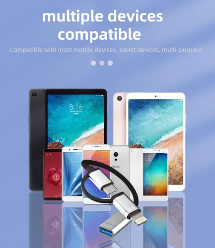 Miniatura 7 de Zoyuzan Adaptador USB a Lightning OTG Cable USB-A hembra tipo C macho 3.0 convertidor Thunderbolt Cable de puerto Thunderbolt Apple IPhone15 Pro Max