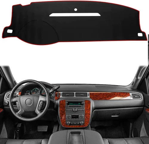 Miniatura 8 de Rifoda Cubierta de tablero para Chevy Silverado 2007-2013 y camioneta GMC Sierra, Chevy Tahoes Suburban 2017-2014, GMC Yukon, tapete antideslizante