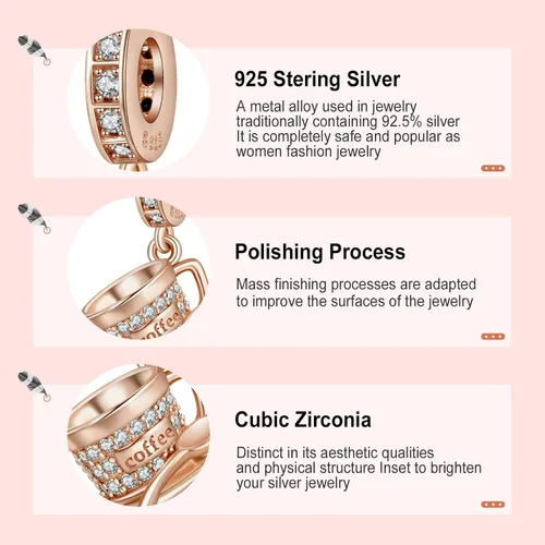 Miniatura 4 de Annmors Dijes de plata de ley 925 para pulseras, collares, cuentas de animales del océano con circonita cúbica 5A, regalo de Navidad para el día