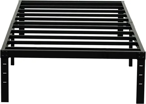 Miniatura 9 de Wulanos Marcos de cama tamaño individual, marcos de metal resistentes con soporte de listones de acero, no necesita somier, marcos de cama