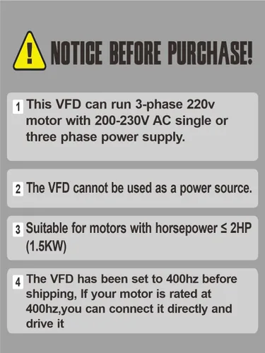 Miniatura 4 de Convertidor VFD, Variador de Frecuencia Variable, 1 Fase a 3 Fases, Entrada/Salida de 220v, para Motor/Husillo de 3 Fases 0-400hz de Rotación