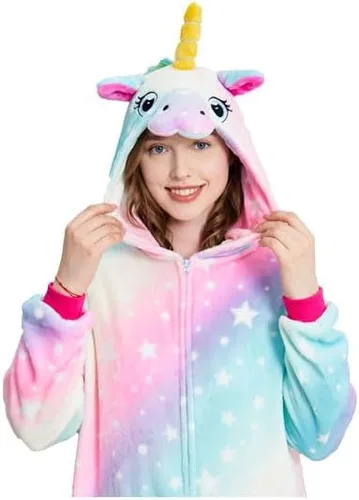 Miniatura 4 de Pijama unisex de una pieza de unicornio para adultos, disfraz de Halloween